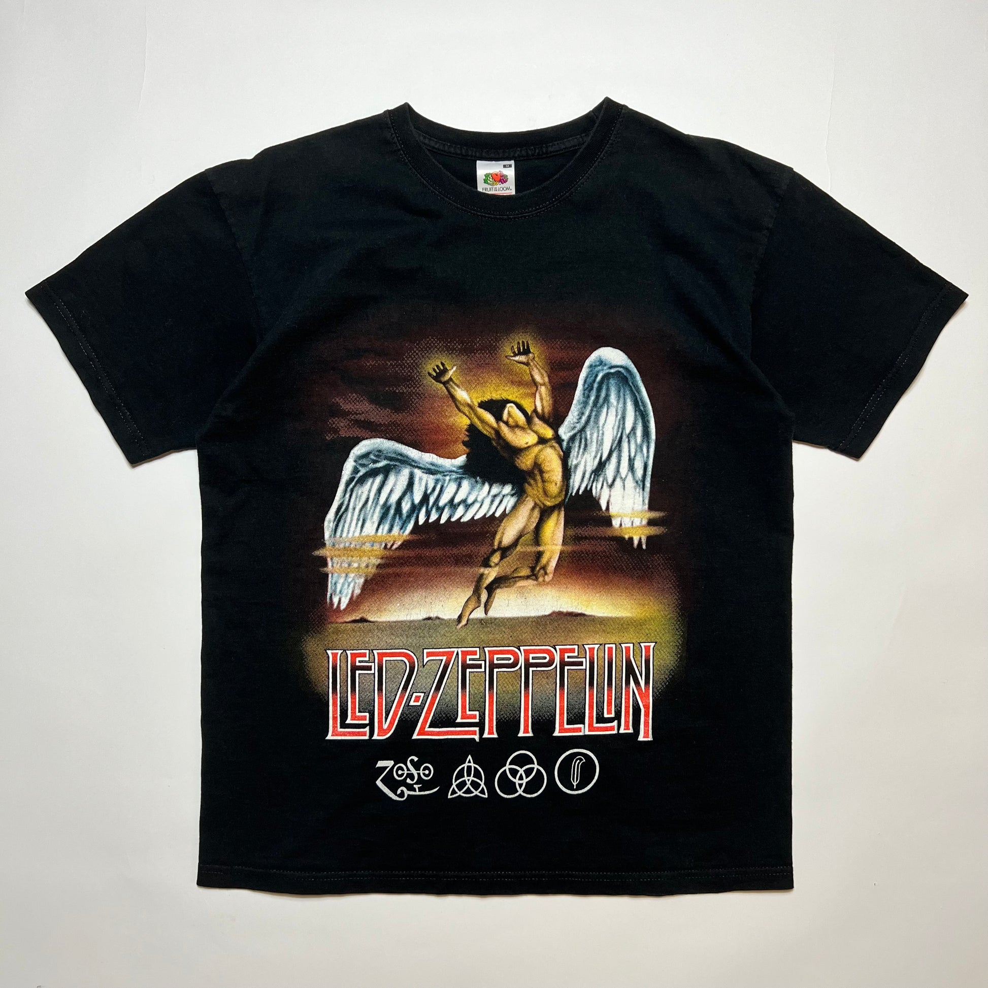 Vintage Led Zeppelin Shirt Angel Swan Song Graphic Band T-Shirt schwarz S / M - Cats on Stacks VNTG