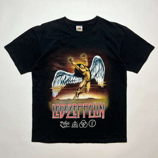 Vintage Led Zeppelin Shirt Angel Swan Song Graphic Band T-Shirt schwarz S / M - Cats on Stacks VNTG