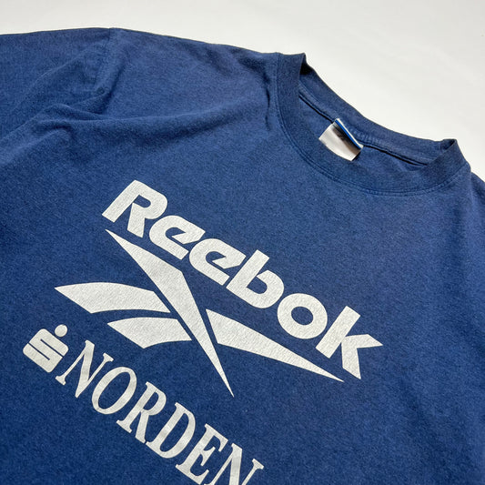 Vintage Reebok x Sparkasse x TV Norden 2000 Y2K T-Shirt blau M / L - Cats on Stacks VNTG