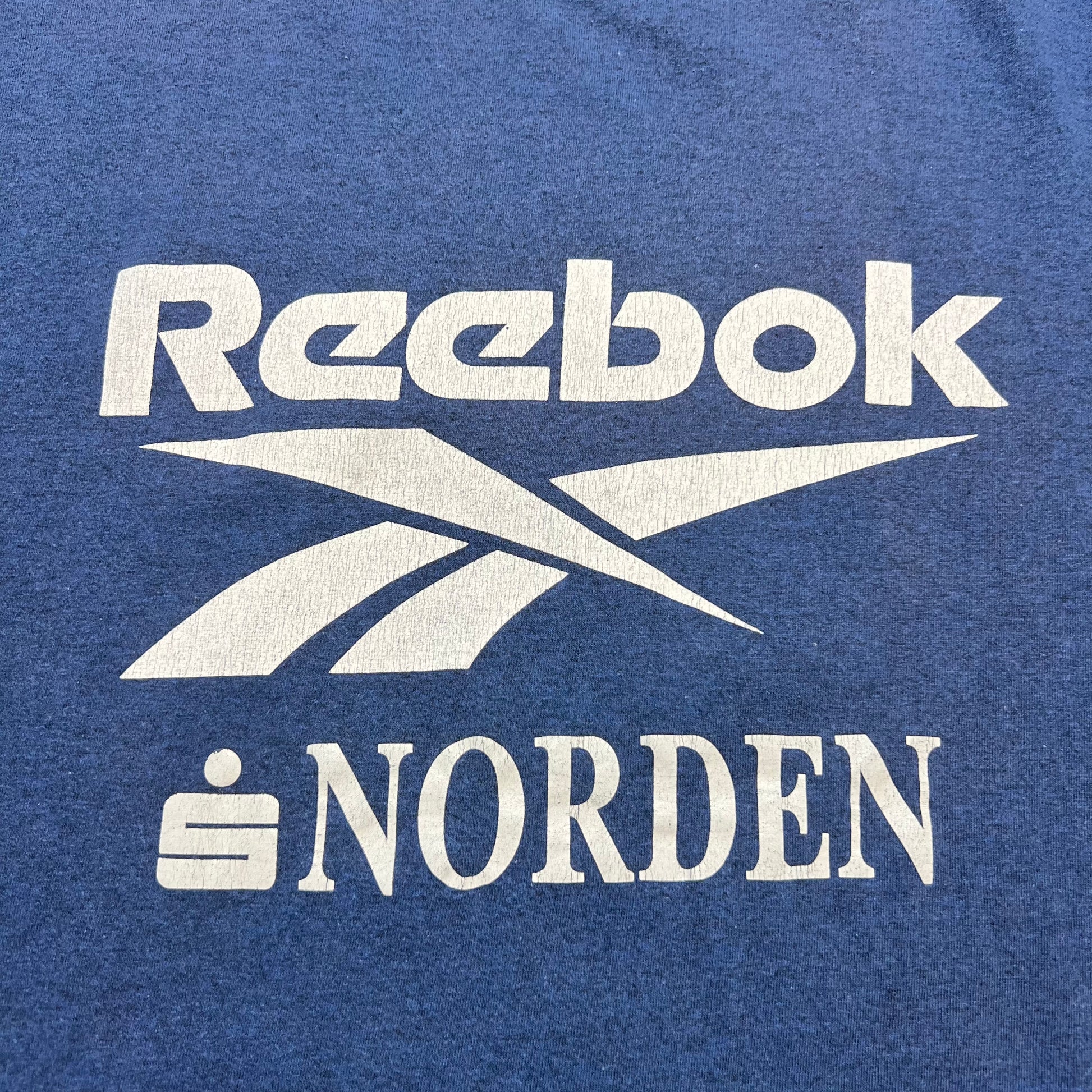 Vintage Reebok x Sparkasse x TV Norden 2000 Y2K T-Shirt blau M / L - Cats on Stacks VNTG