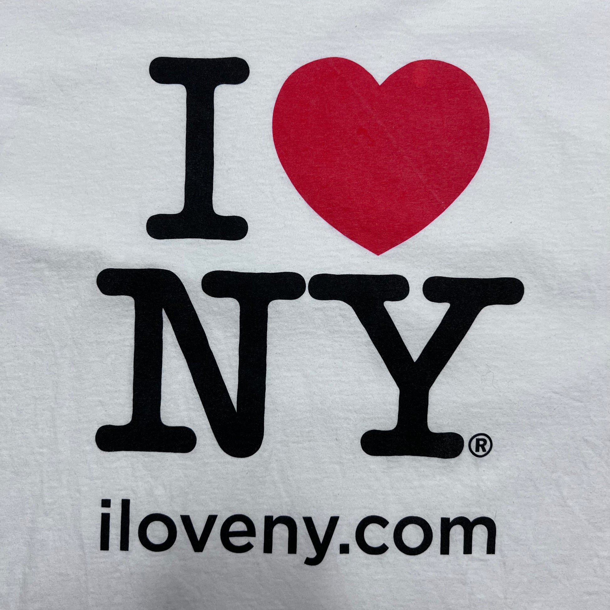 Vintage I <3 NY / I love New York T-Shirt weiß L - Cats on Stacks VNTG