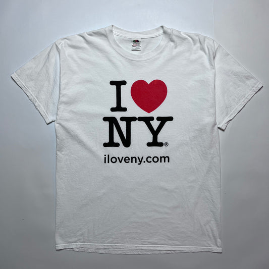 Vintage I <3 NY / I love New York T-Shirt weiß L - Cats on Stacks VNTG