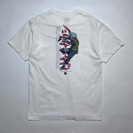 Primitive x Naruto Shippuden / Kakashi T-Shirt weiß M / L - Cats on Stacks VNTG