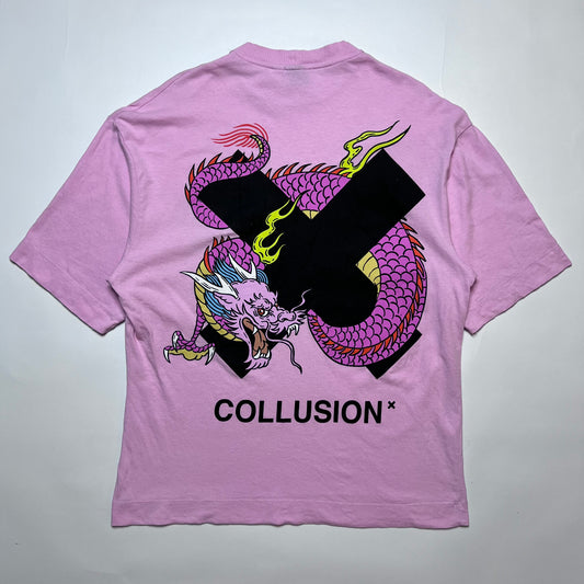 Collusion X Dragon T-Shirt pink M / L - Cats on Stacks VNTG