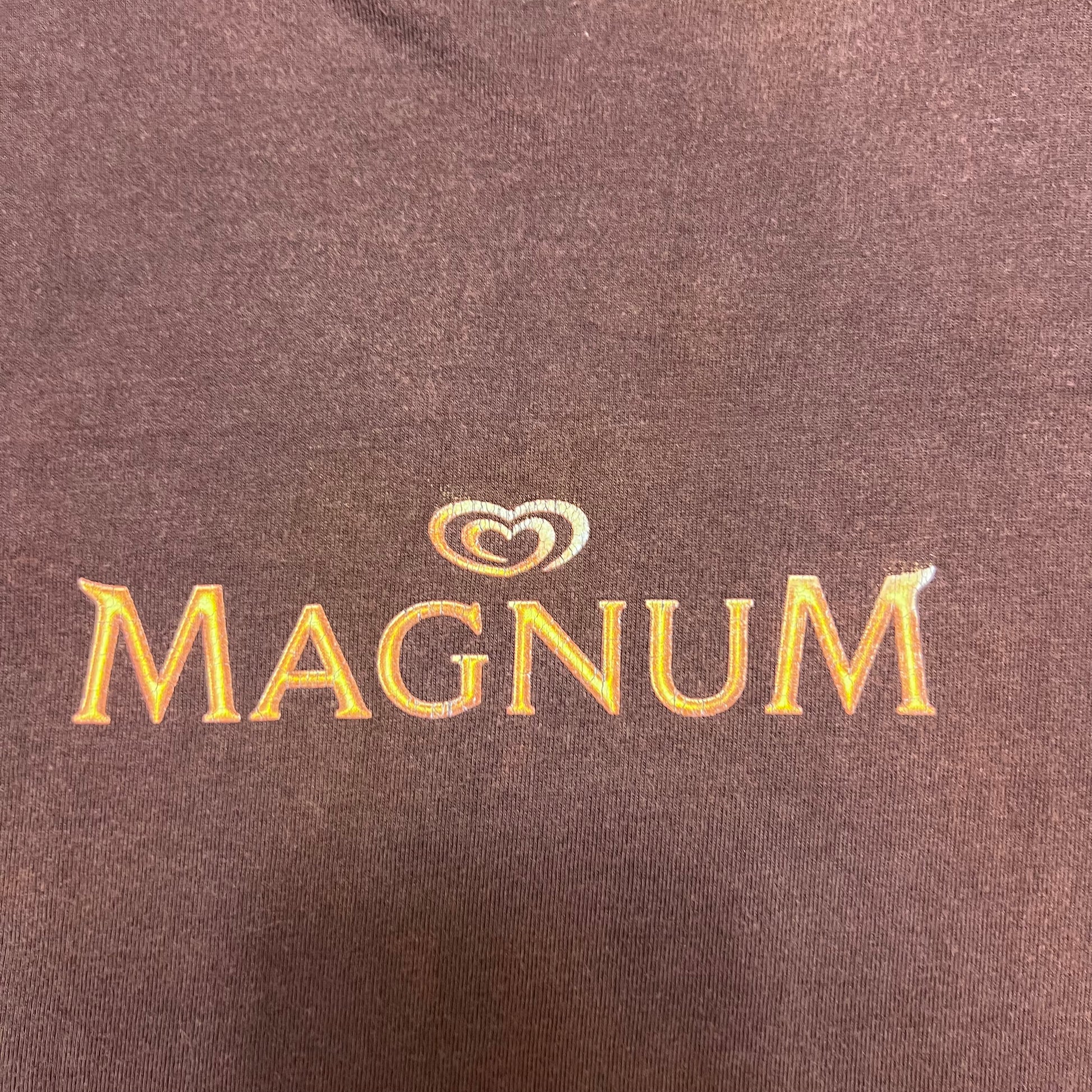 Vintage Magnum Eis Promo T-Shirt braun L - Cats on Stacks VNTG