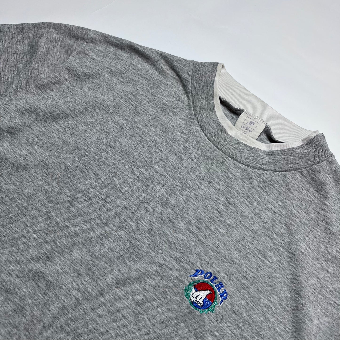 Vintage Polar Bär Double Neck Skate T-Shirt grau M / L - Cats on Stacks VNTG