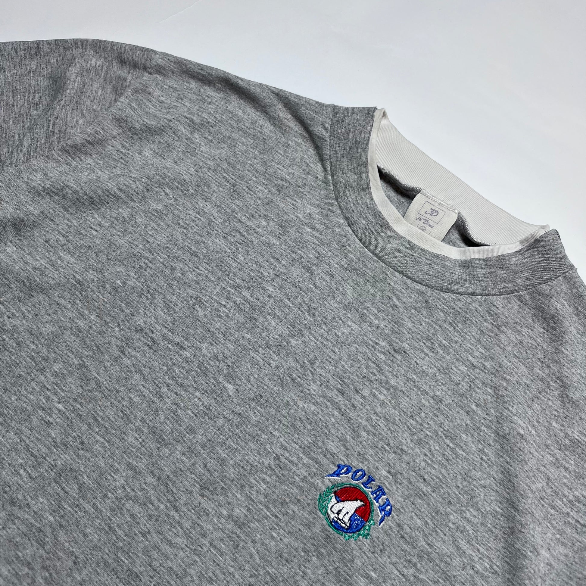 Vintage Polar Bär Double Neck Skate T-Shirt grau M / L - Cats on Stacks VNTG