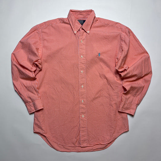 Vintage Polo by Ralph Lauren Hemd Shirt orange kariert L - Cats on Stacks VNTG