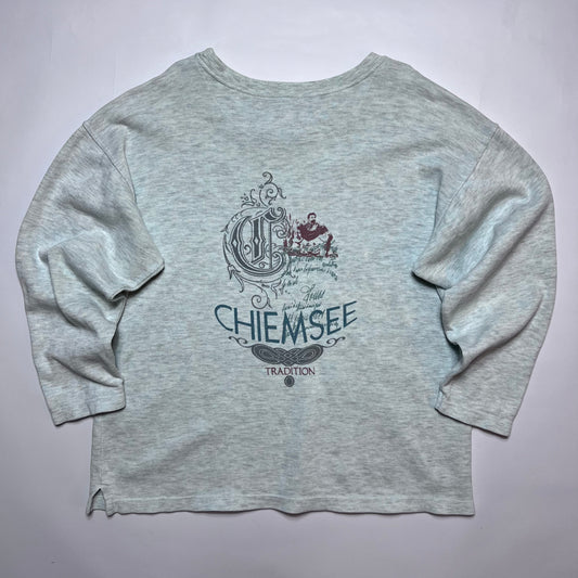 Vintage Chiemsee Tradition Crewneck Pullover mintgrün grau L / XL - Cats on Stacks VNTG