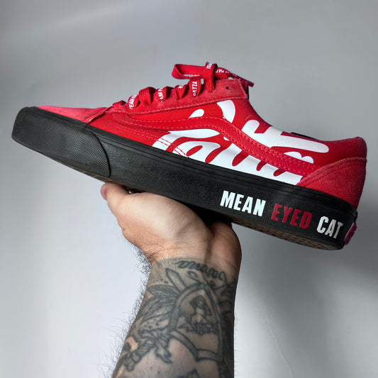 VANS x PATTA High Risk Red Black Mean Eyed Cat VN0A4BVF5X81 Größe 42,5 - Cats on Stacks VNTG