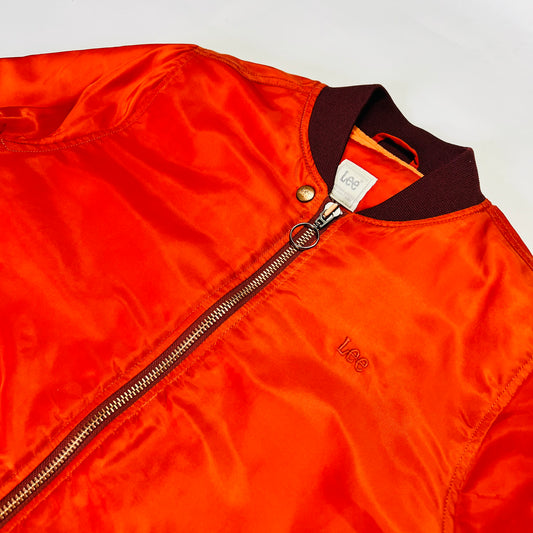 Damen Lee Vintage 90s Bomberjacke orange M / L