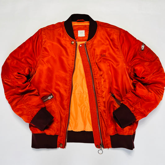 Damen Lee Vintage 90s Bomberjacke orange M / L