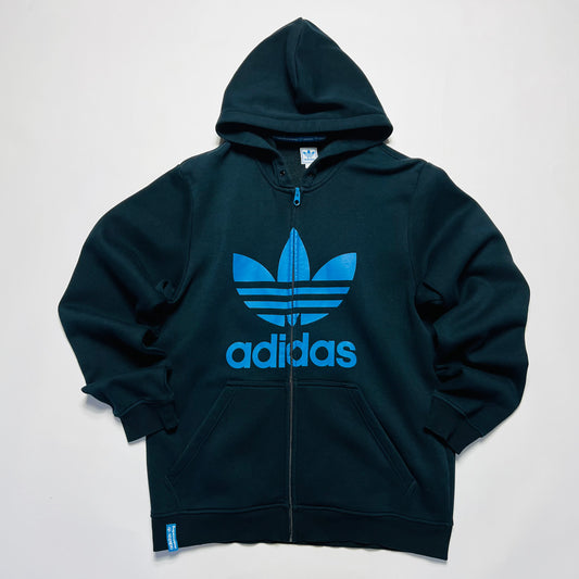 Adidas Skateboarding Vintage 2000s Y2K Trefoil Zip Hoodie blau L
