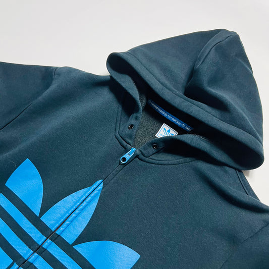 Adidas Skateboarding Vintage 2000s Y2K Trefoil Zip Hoodie blau L