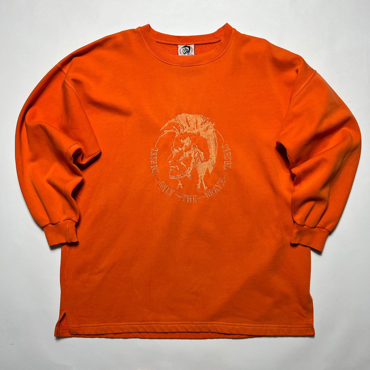 Diesel Only the Brave Vintage 90s Crewneck Pullover orange XXL