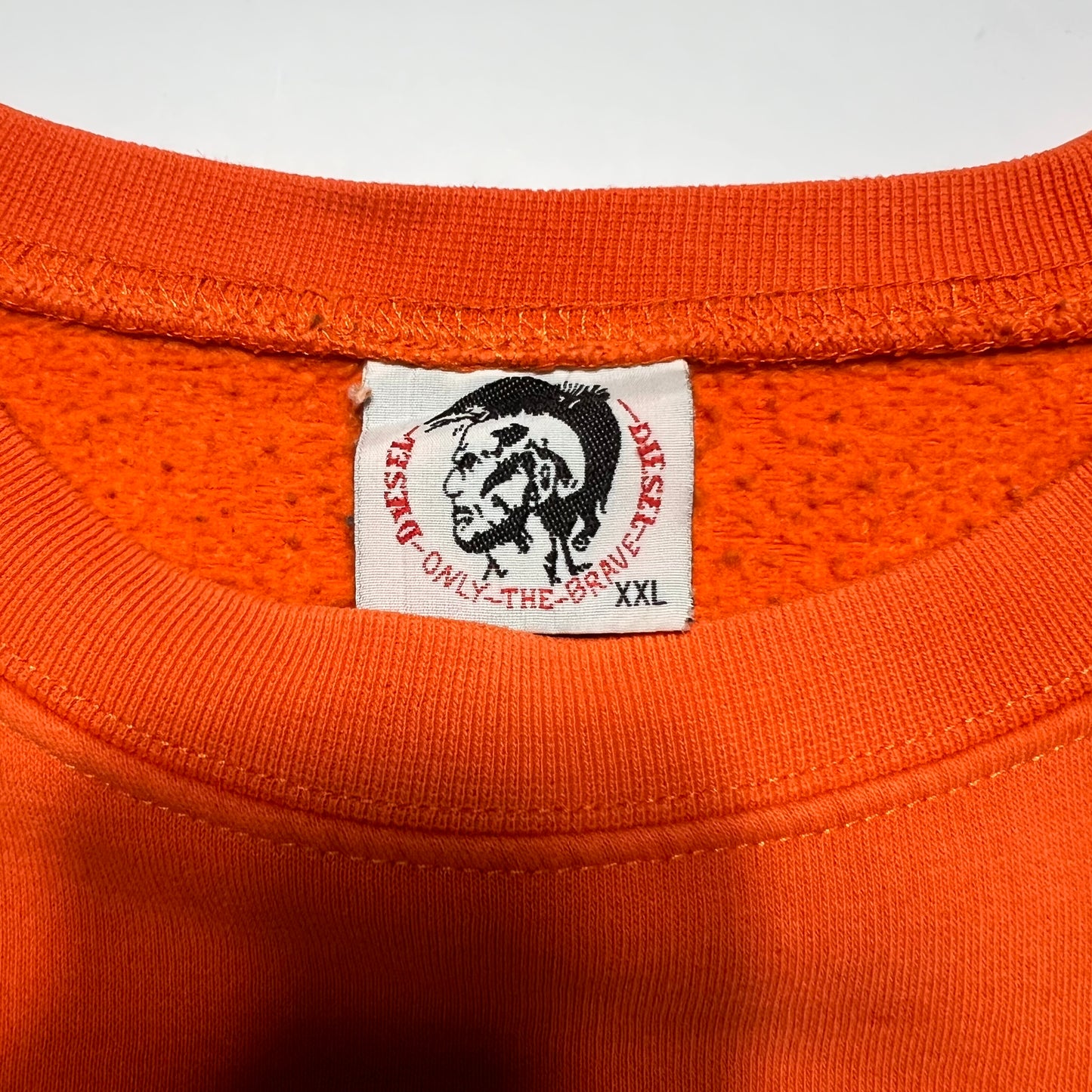 Diesel Only the Brave Vintage 90s Crewneck Pullover orange XXL