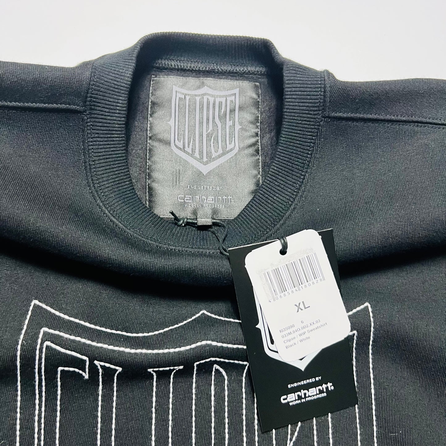 Carhartt x Clipse WIP Sweatshirt Crewneck Pullover schwarz XL
