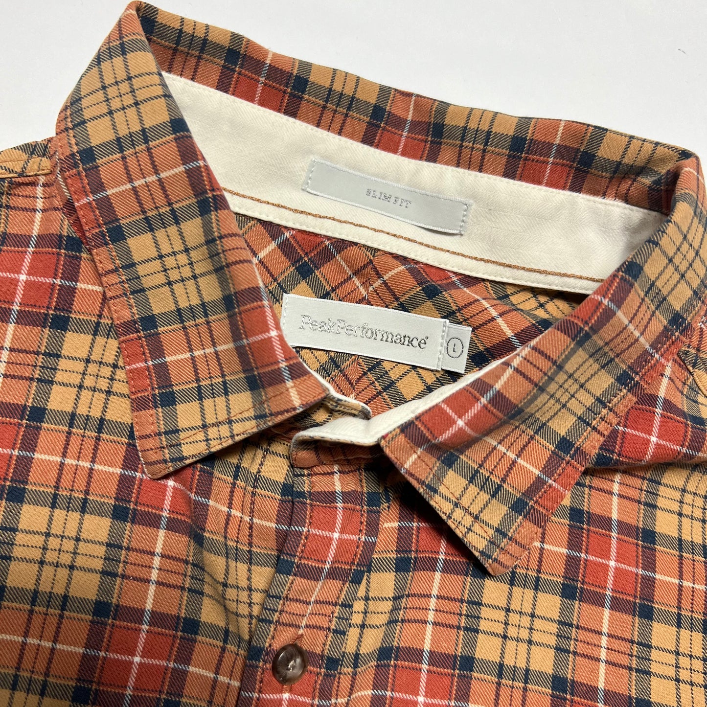 Peak Performance Luke FL Slim Fit Hemd braun gelb M / L