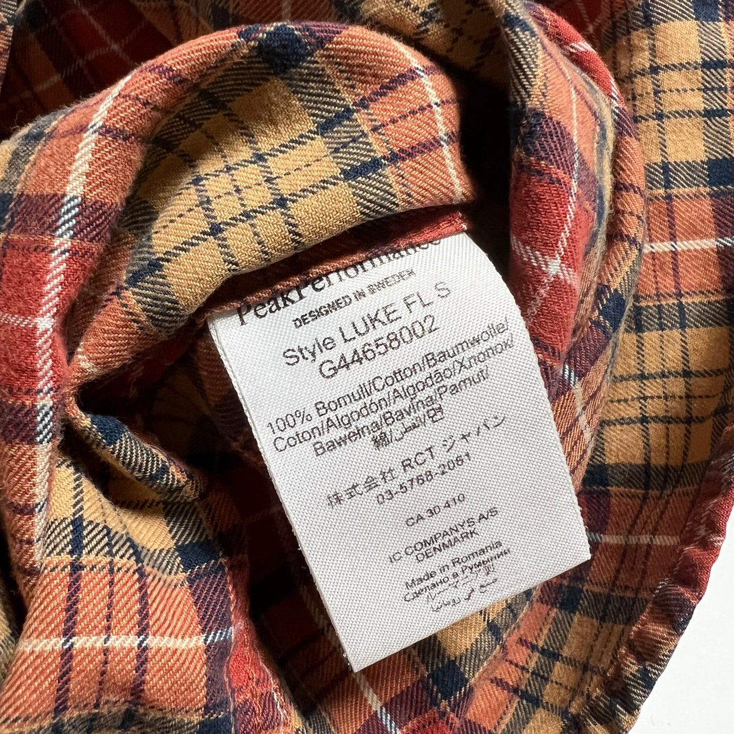 Peak Performance Luke FL Slim Fit Hemd braun gelb M / L