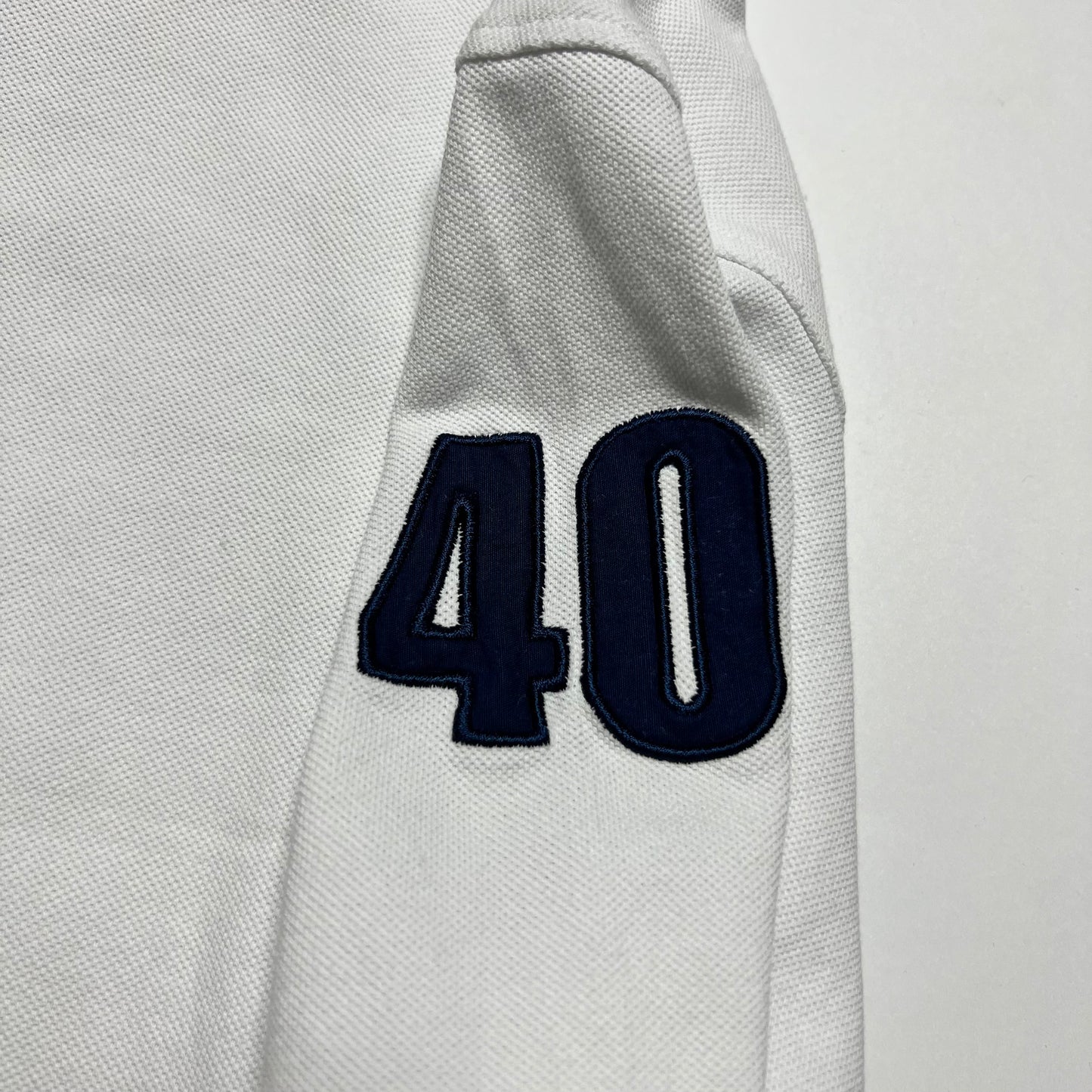 Déesse Vintage 90s Tennis Polo Shirt weiß S / M