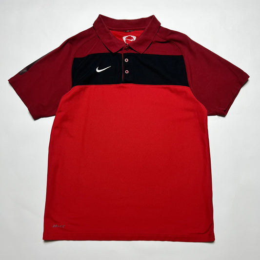 Nike Dri-Fit Vintage 90s Polo Shirt rot M / L