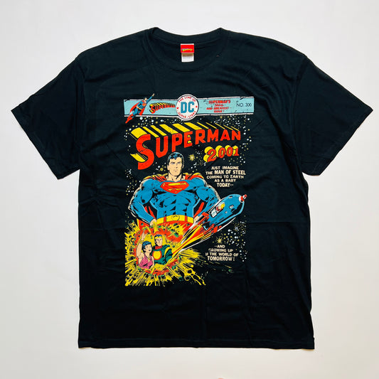 Superman 2001 Man of Steel DC Comics Retro T-Shirt schwarz XL