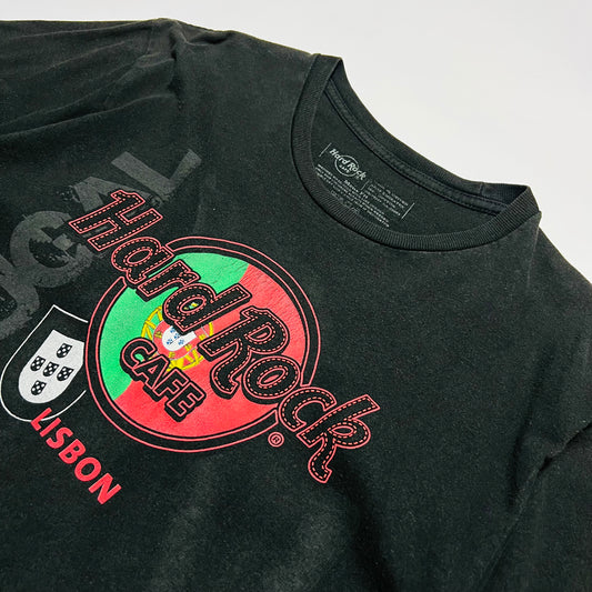 Hard Rock Cafe x Lisbon Portugal Retro T-Shirt schwarz S / M