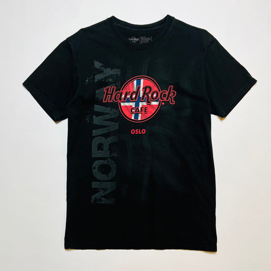 Hard Rock Cafe x Oslo Norwegen Retro T-Shirt schwarz S / M