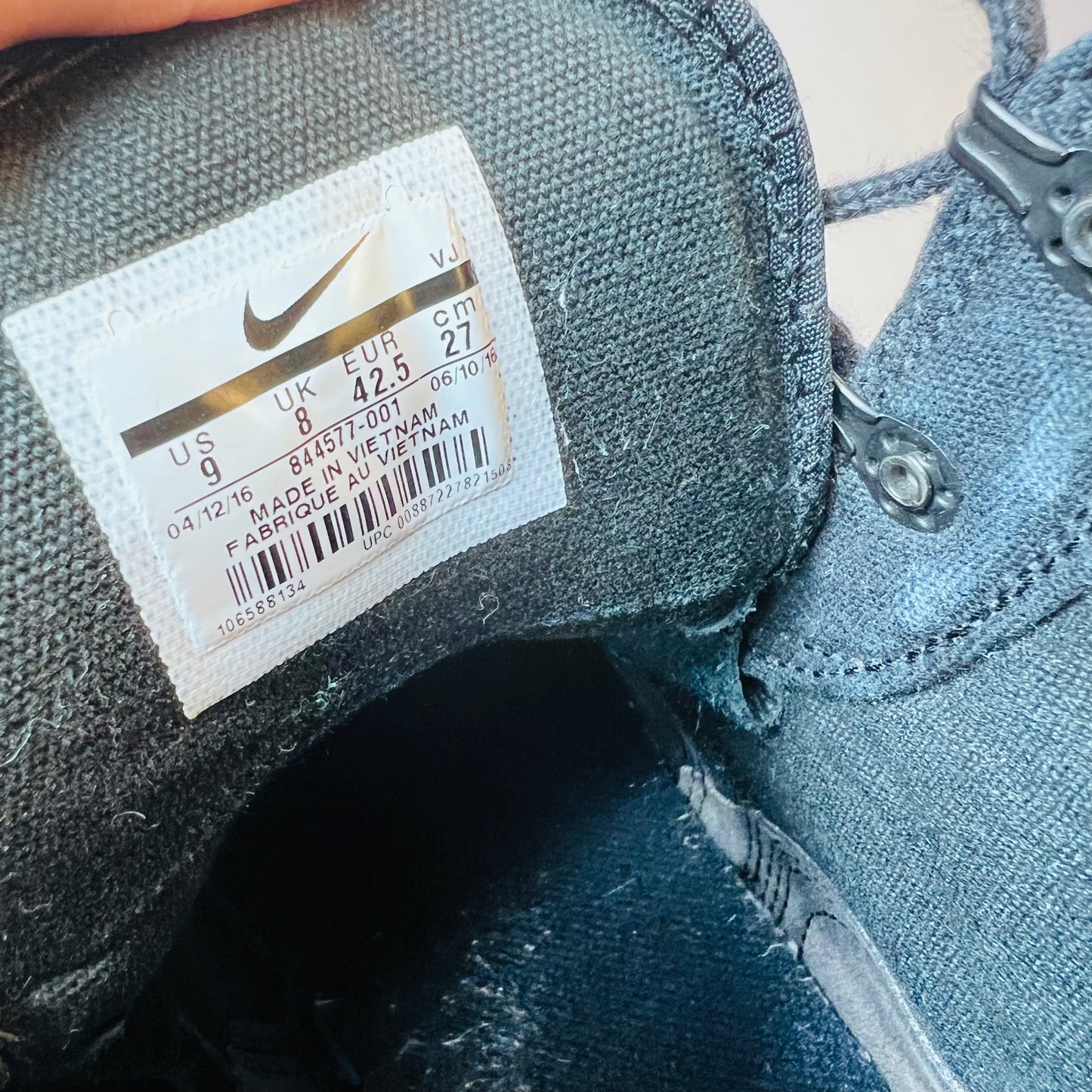 Nike SFB 6' Canvas Boot "Black & Sail" 844577-001 Größe 42,5