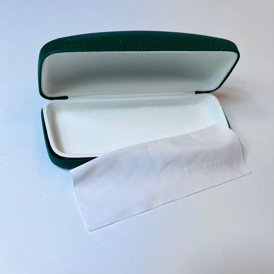 Lacoste Brillenetui Grün Hartschale Sonnenbrillen Box Hardcase - Cats on Stacks VNTG