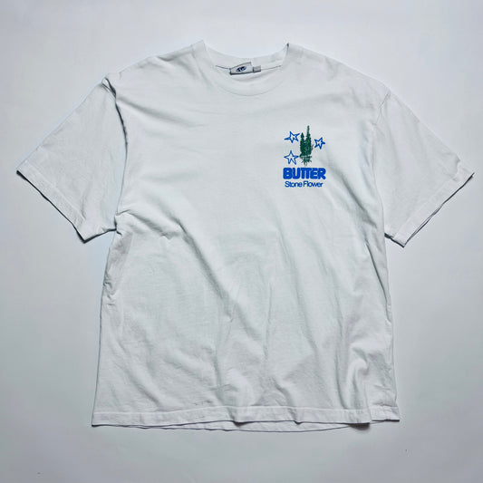 Butter Goods Stone Flower Retro T-Shirt weiß XL - Cats on Stacks VNTG