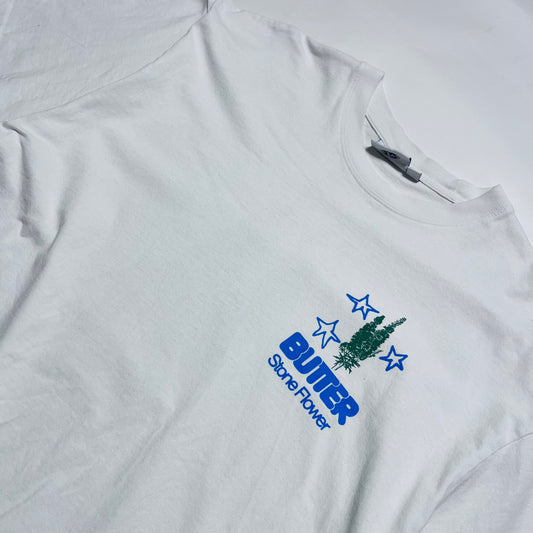 Butter Goods Stone Flower Retro T-Shirt weiß XL - Cats on Stacks VNTG