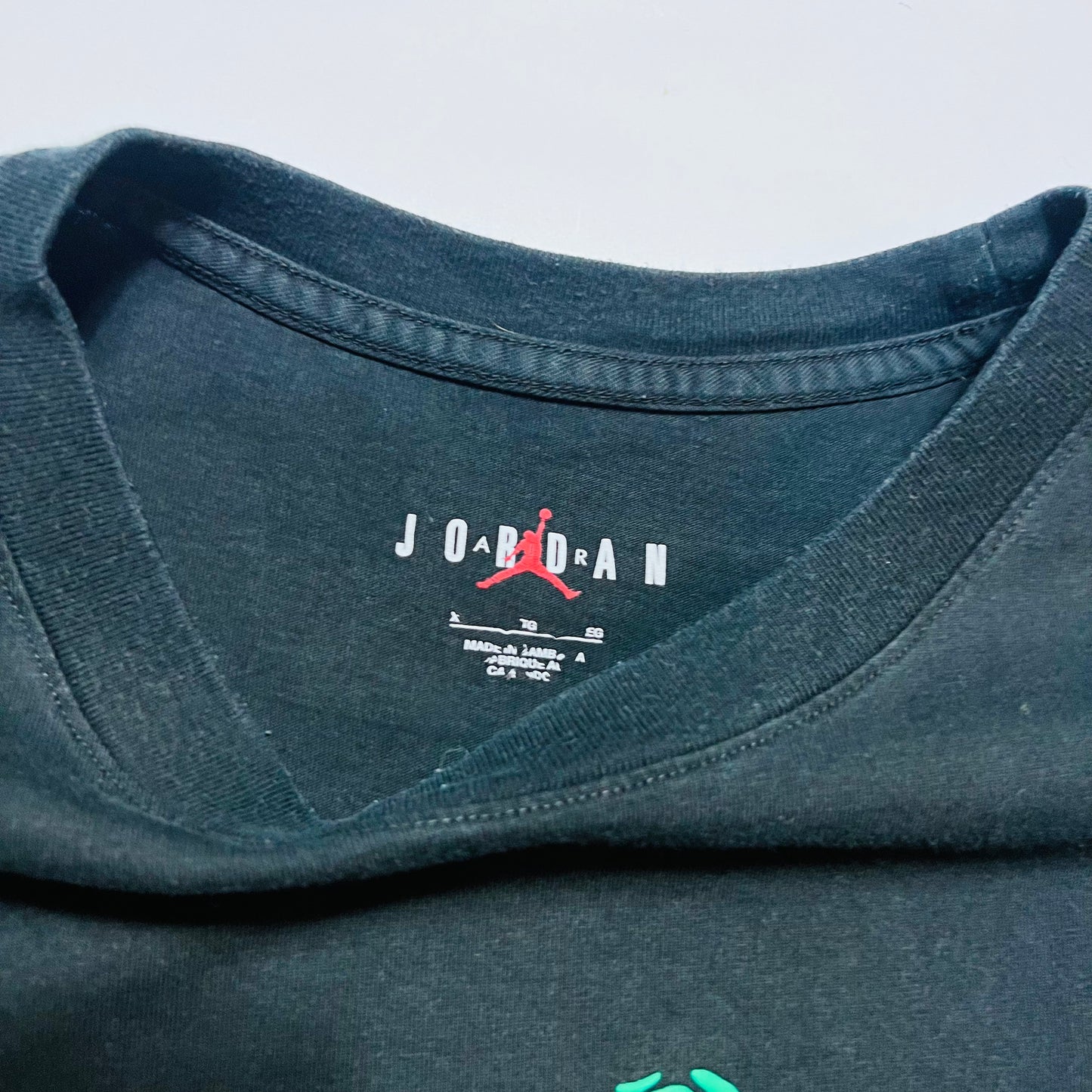 Air Jordan "Green Jumpman" Retro T-Shirt schwarz L / XL