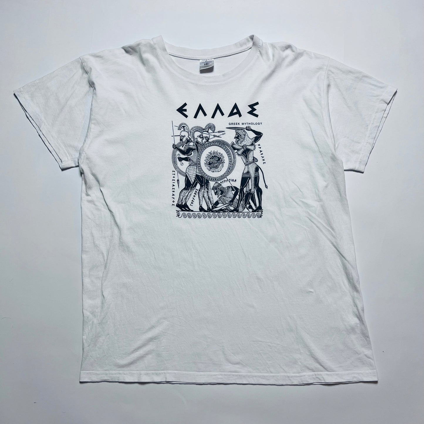 Greek Mythology Vintage 2000s Y2K Griechenland T-Shirt weiß L / XL - Cats on Stacks VNTG