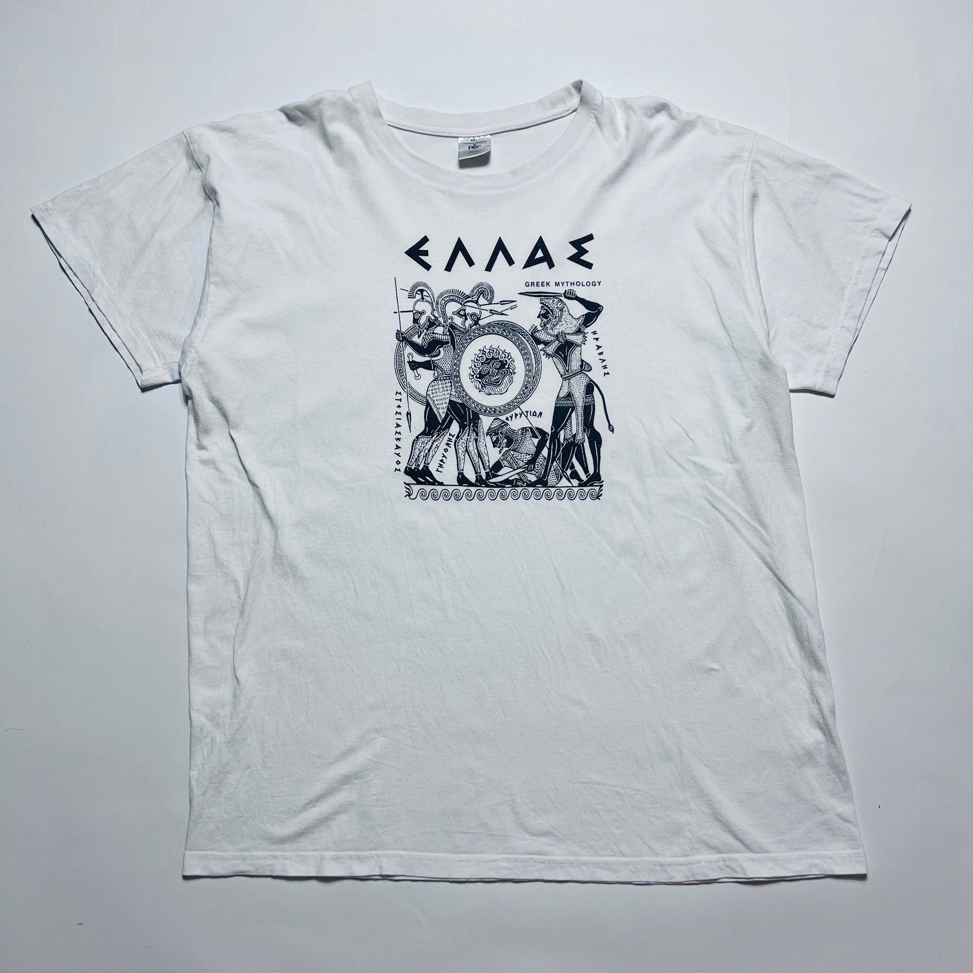 Greek Mythology Vintage 2000s Y2K Griechenland T-Shirt weiß L / XL - Cats on Stacks VNTG