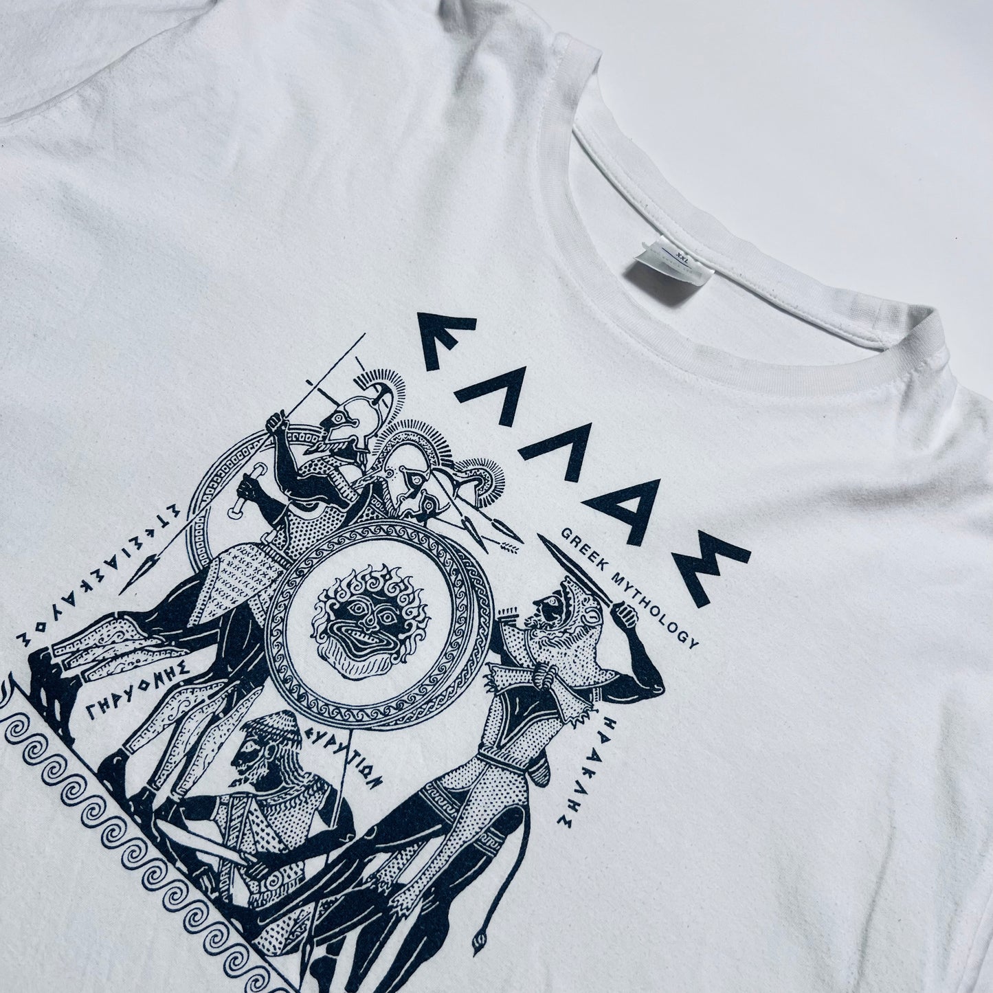 Greek Mythology Vintage 2000s Y2K Griechenland T-Shirt weiß L / XL - Cats on Stacks VNTG