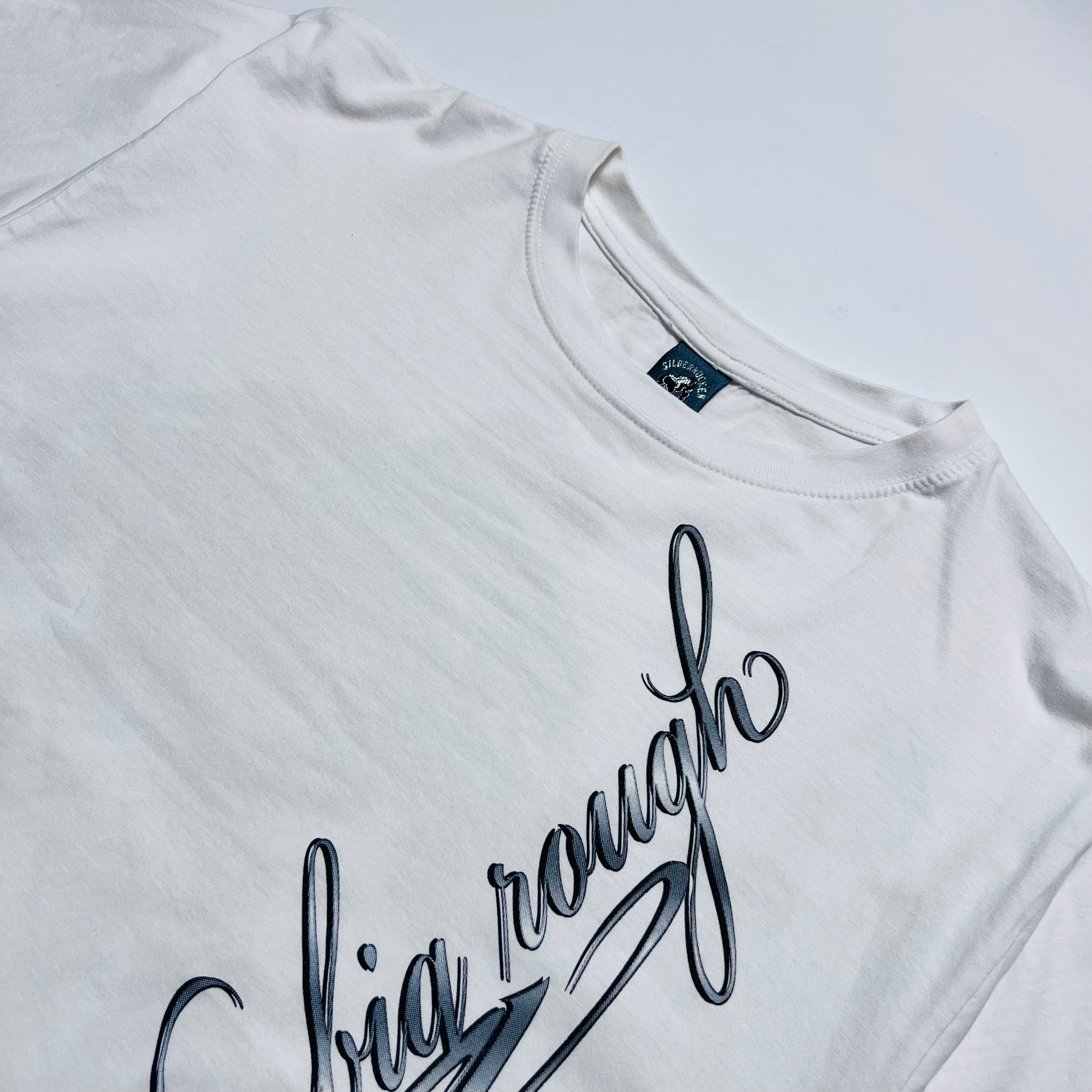 Silberrücken Heavy Wear Vintage 2000s Y2K Gorilla Biker T-Shirt weiß M / L - Cats on Stacks VNTG