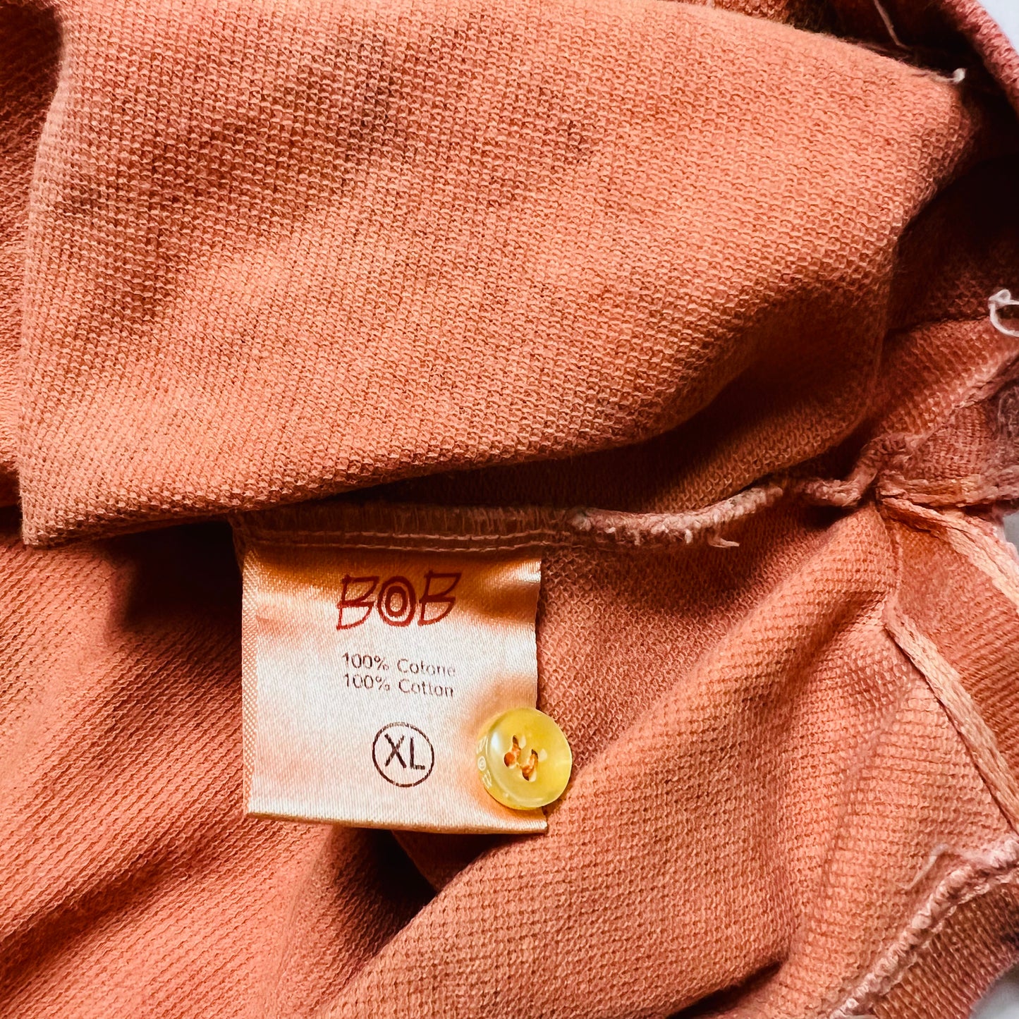 BOB Vintage 90s Aloha Hawai Polo Shirt peach rosa M / L - Cats on Stacks VNTG