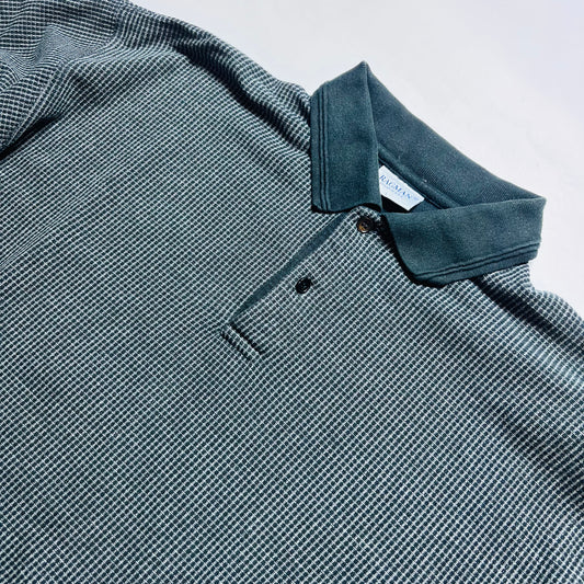 Ragman Vintage 90s Polo Longsleeve Shirt schwarz M / L - Cats on Stacks VNTG