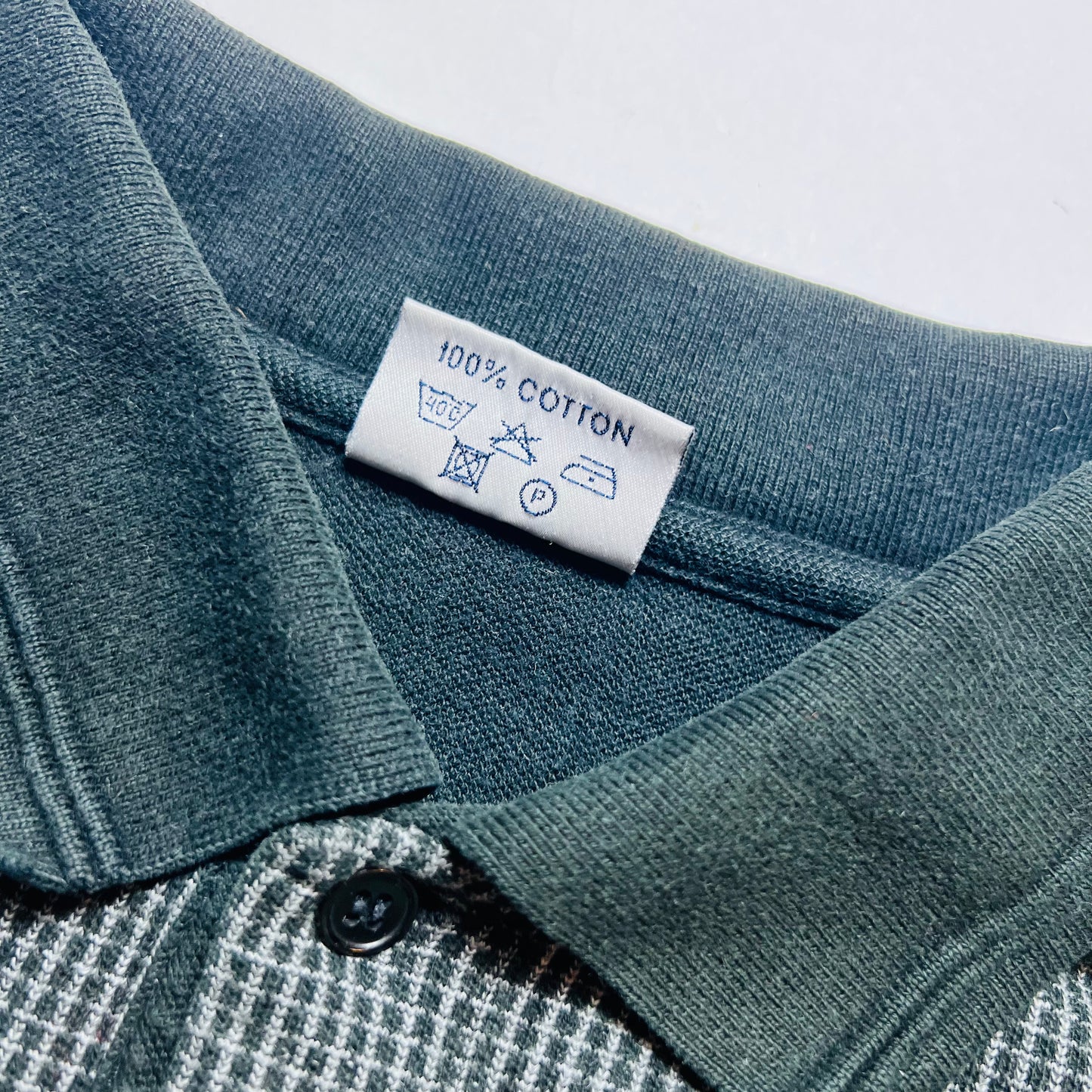 Ragman Vintage 90s Polo Longsleeve Shirt schwarz M / L - Cats on Stacks VNTG