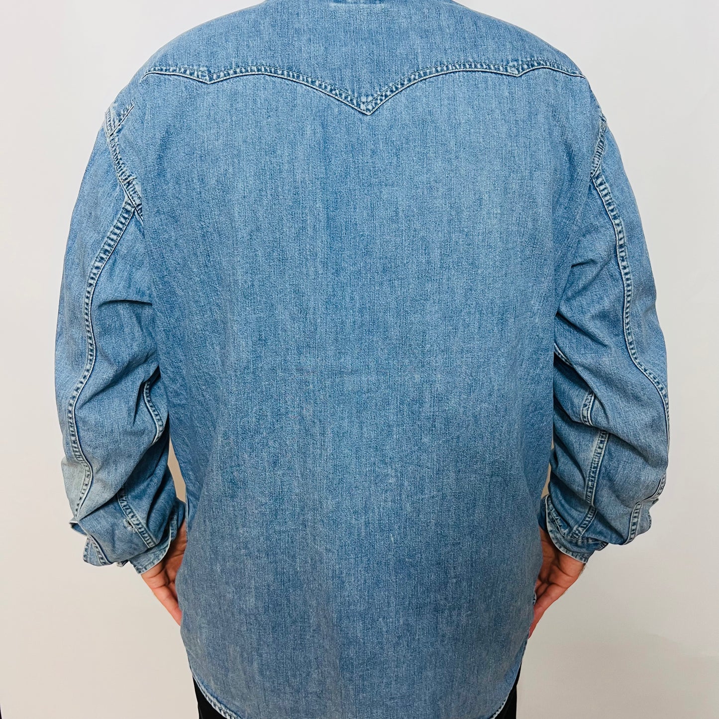 Levis Vintage 90s Barstow Western Jeanshemd hellblau XL