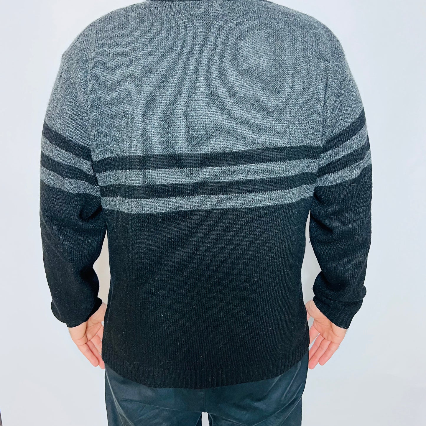 Moda Times Vintage 90s Wollpullover schwarz L