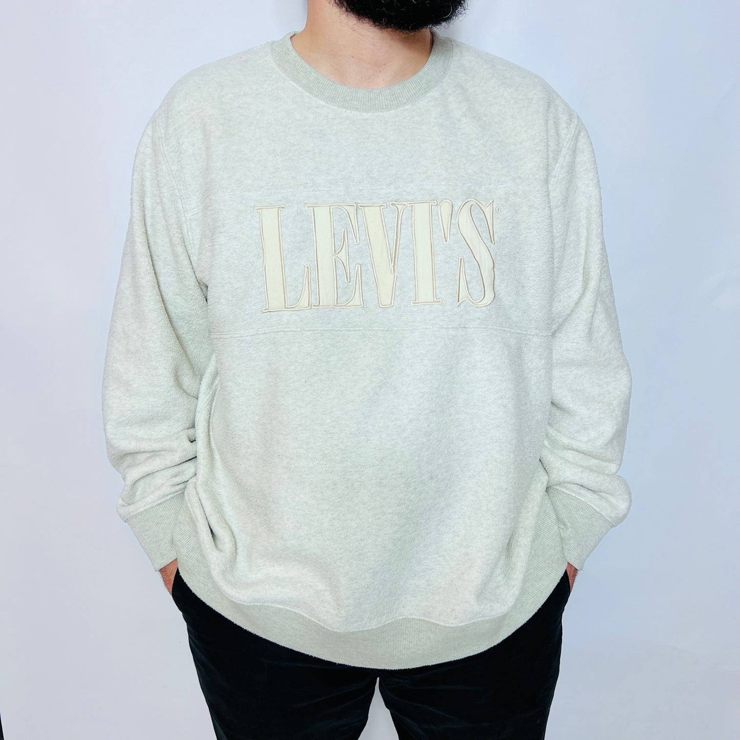 Levis Frottee Crewneck Pullover cremeweiß XL / XXL