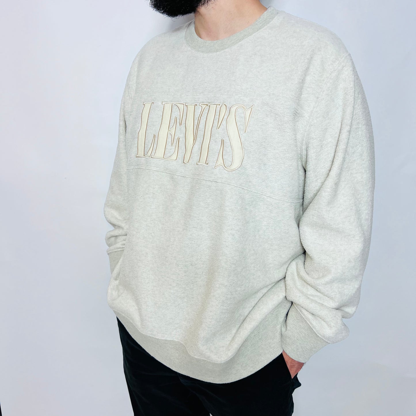 Levis Frottee Crewneck Pullover cremeweiß XL / XXL