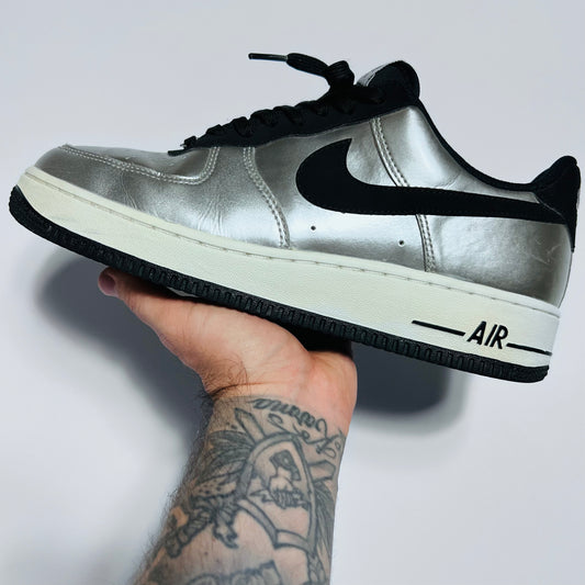 Nike Air Force 1 "Metallic Silver Black" 488298-054 Größe 42,5