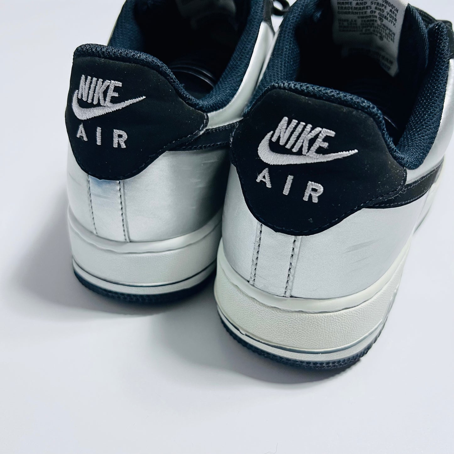 Nike Air Force 1 "Metallic Silver Black" 488298-054 Größe 42,5