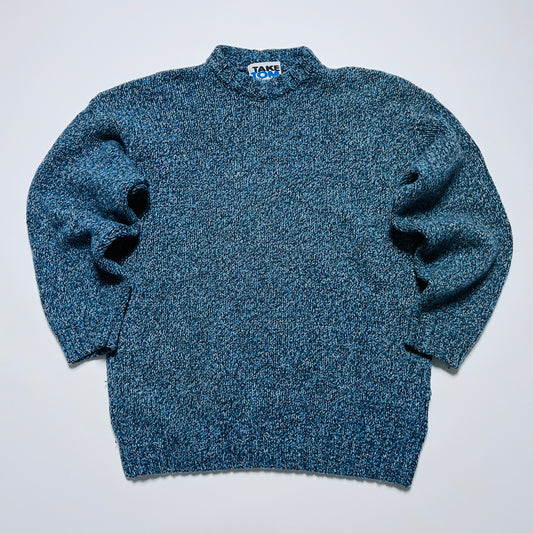 Giramondo Vintage 90s Merino Wollpullover blau S / M - Cats on Stacks VNTG