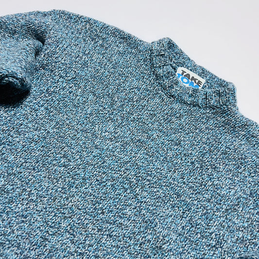 Giramondo Vintage 90s Merino Wollpullover blau S / M - Cats on Stacks VNTG
