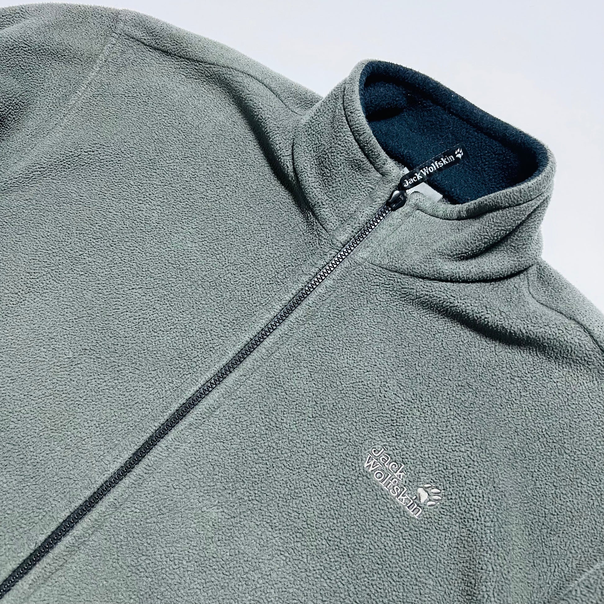 Jack Wolfskin Vintage 90s Outdoor Fleece Jacke grau XL / XXL - Cats on Stacks VNTG