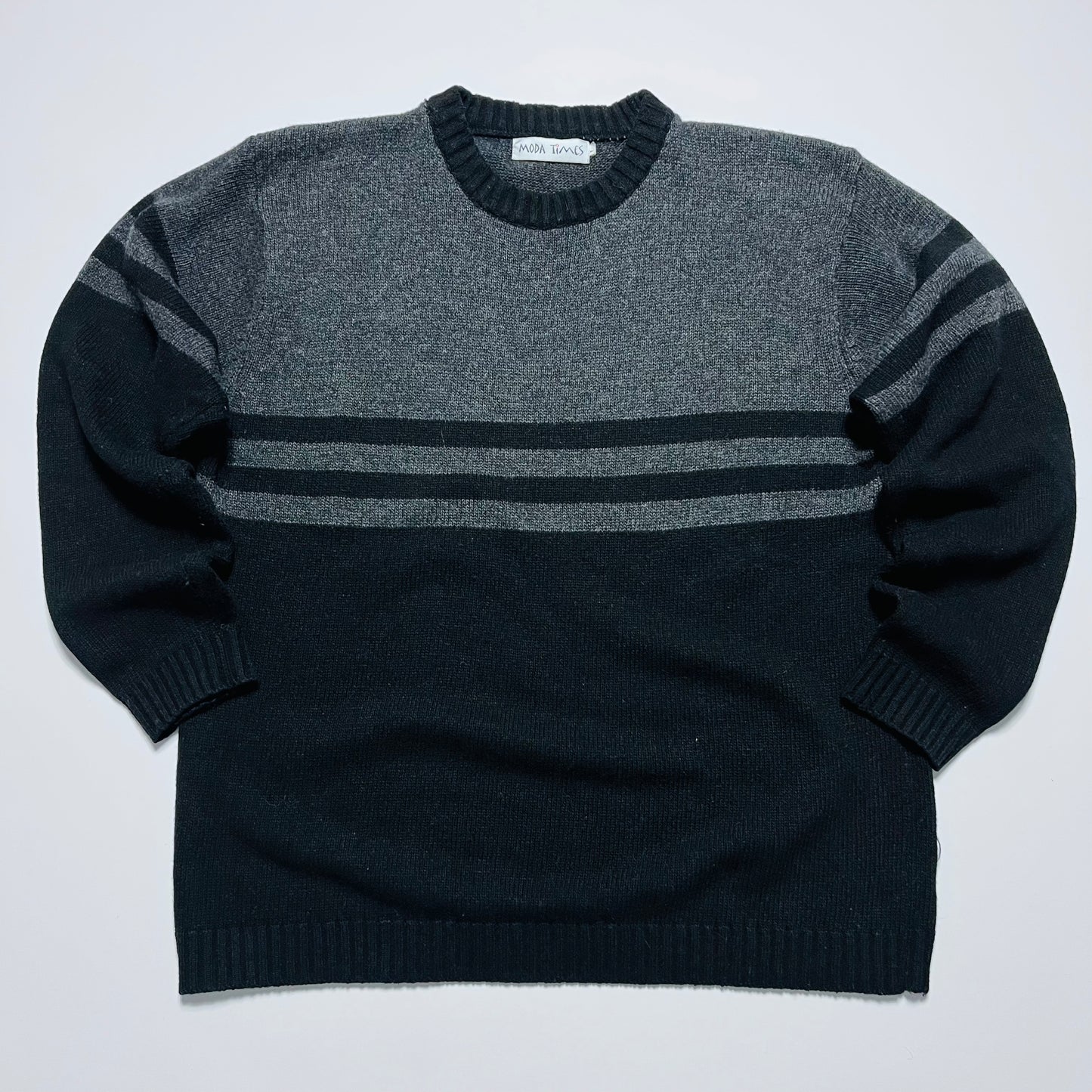 Moda Times Vintage 90s Wollpullover schwarz L